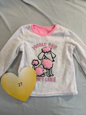 Primark - Poodle Hair Design Long Sleeve Sweater - Pink & White